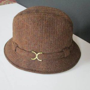 VINTAGE Men's Stetson Fedora Hat in Brown 100% Wool Size 7-1/4